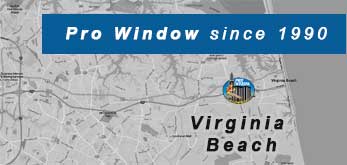 Virginia Beach Map - of Pro Window Location